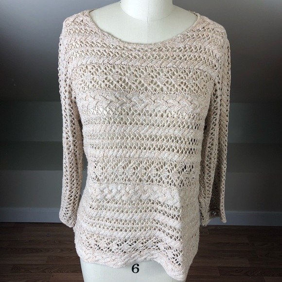 lucky brand crochet sweater